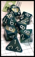 Dice : Dice - Dice Sets - Role 4 Initiative Sea Dragon Shimmer with White Numerals - Dark Ages